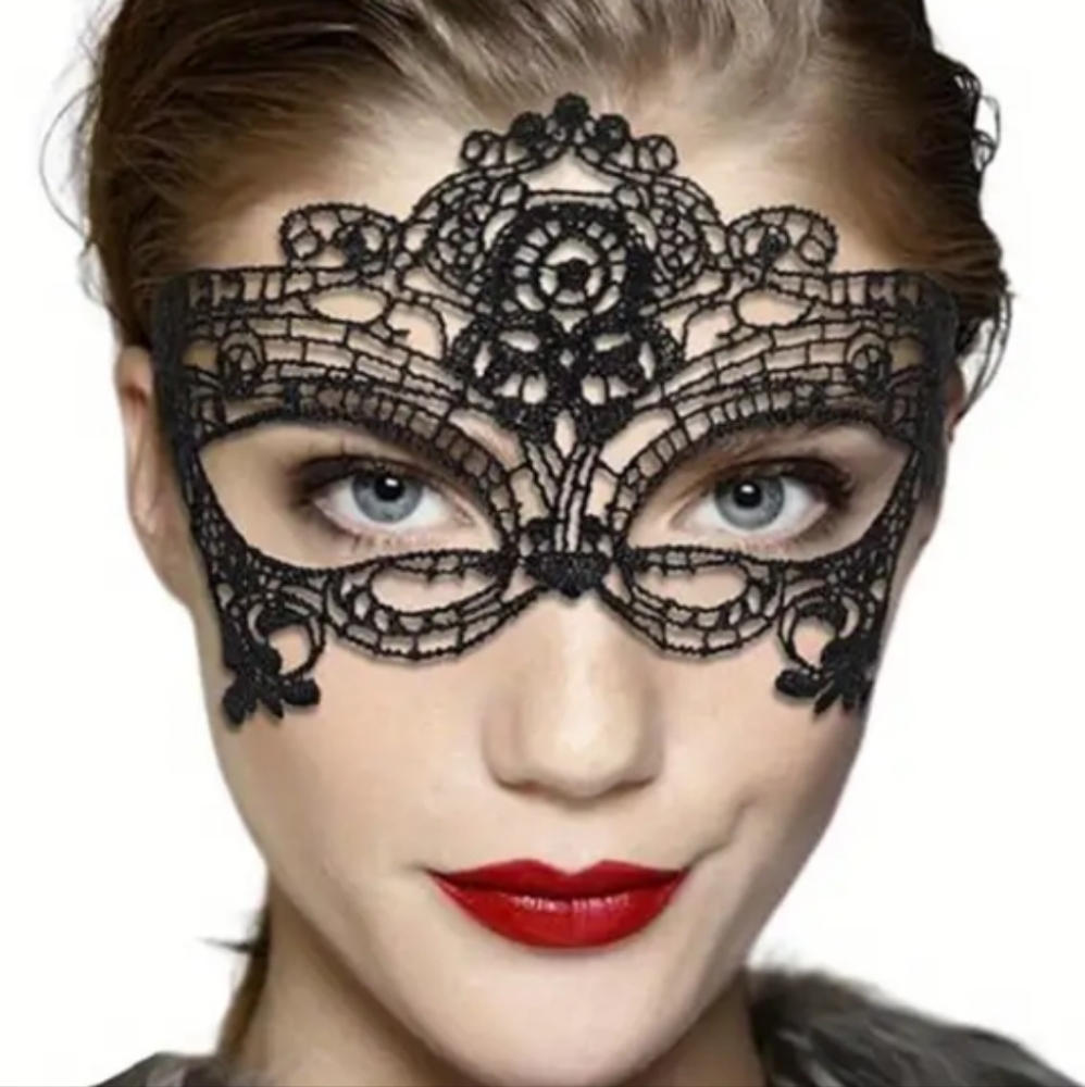 Black Lace Mask Black Masquerade Ball Venetian Cosplay Mask